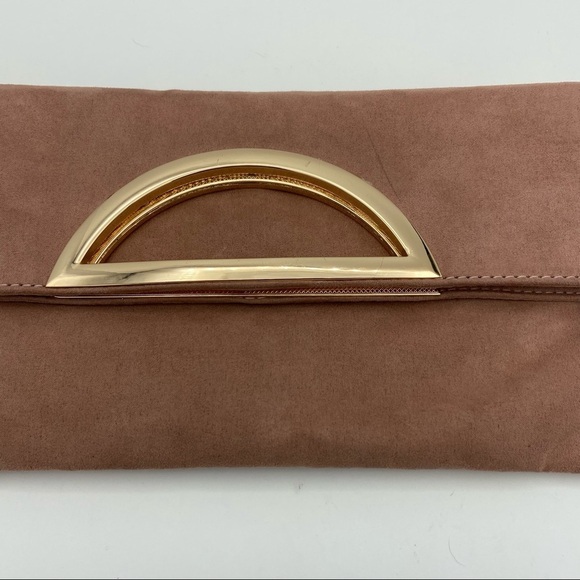 Primadonna Collection Mauve Rose Microsuede Magnetic Closure Clutch Purse - Picture 2 of 10
